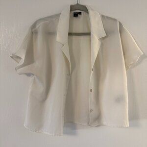 Collared Cropped Icone Blouse